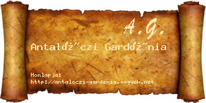 Antalóczi Gardénia névjegykártya